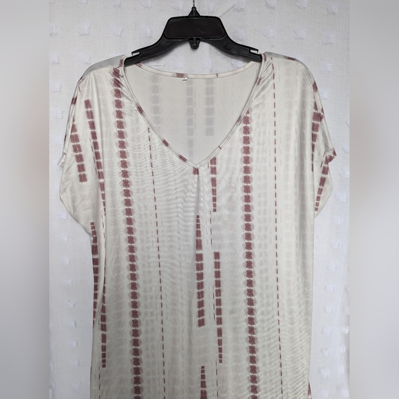 Boho Tie Dye Soft Stretchy Jersey Knit Beachy Maxi Dress Size L - Picture 2 of 6